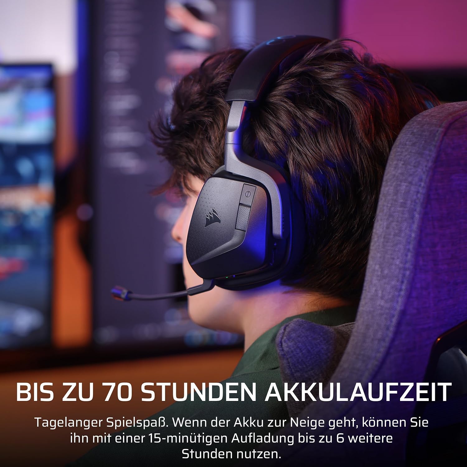 Thumbnail 5 de Corsair Void v2 MAX Wireless Gaming-Headset (Xbox) mit 2,4-GHz + Bluetooth, Dolby Atmos & bis zu 70 Std. Akku