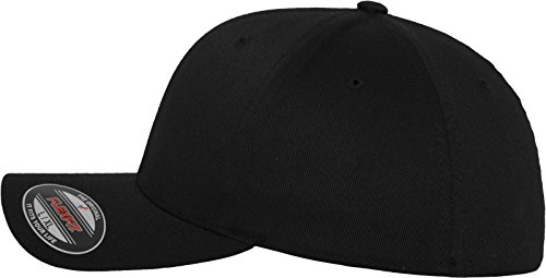 Detalle de Flexfit Wooly Combed 6277 Mütze S/M blk/blk – klassisch, flexibel, Alltags- und Sporttauglich