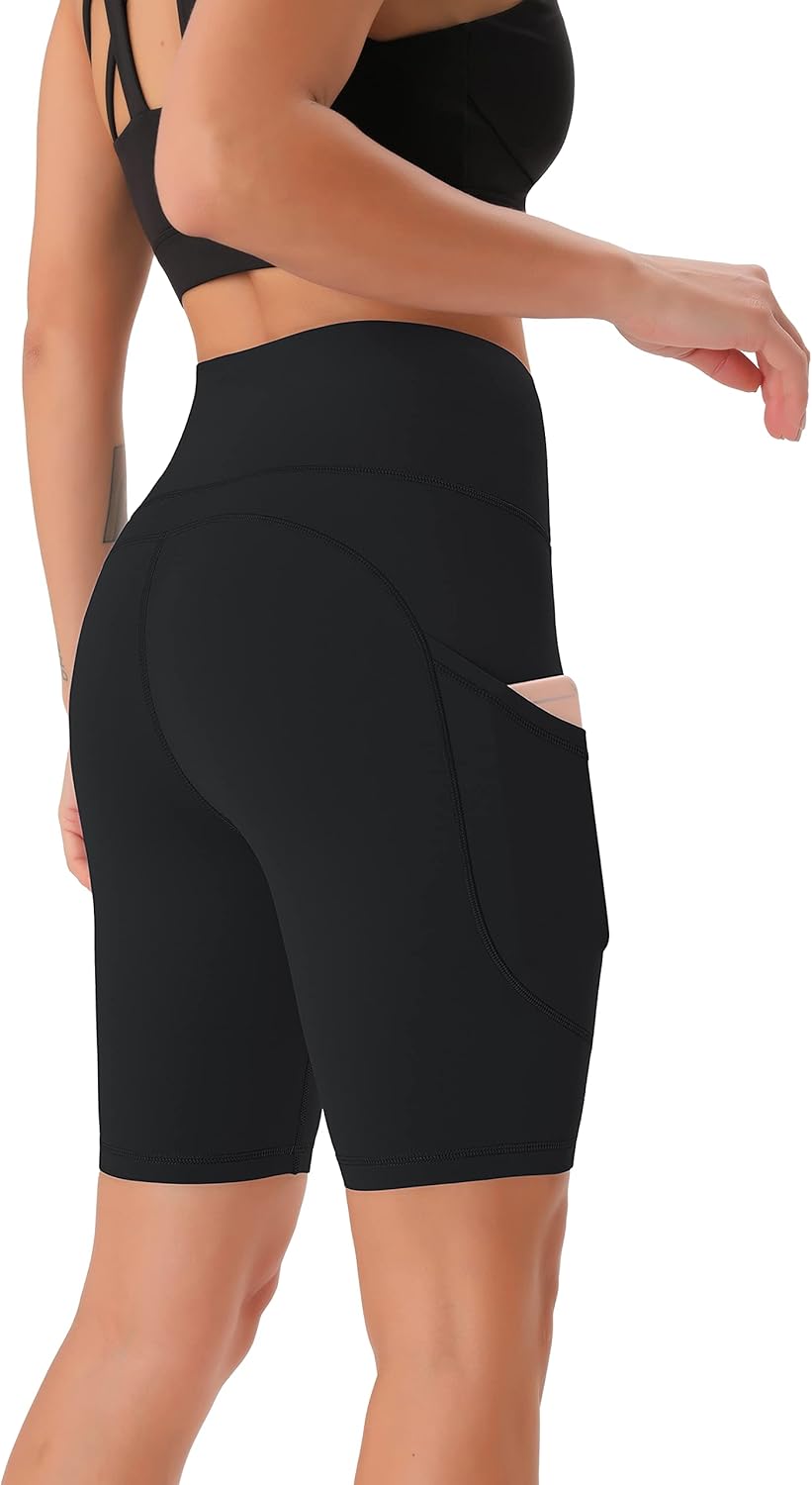 Detalle 2 de Persit Damen Kurze Leggings Blickdicht Radlerhose mit Taschen