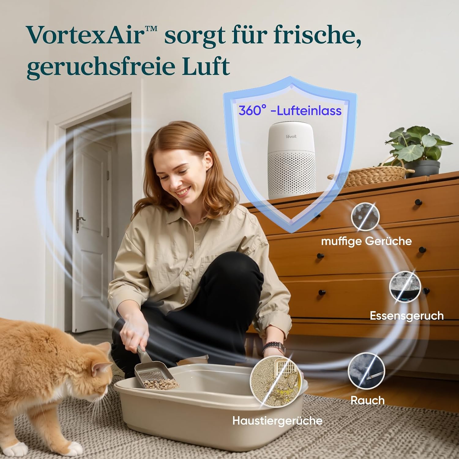 Detalle 2 de Levoit Luftreiniger Allergiker 7 W 🍃