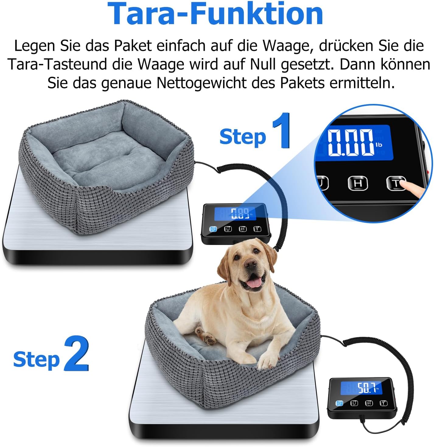 Thumbnail 4 de KUAIVO Paketwaage 200 kg Präzisionswaage ⚖️