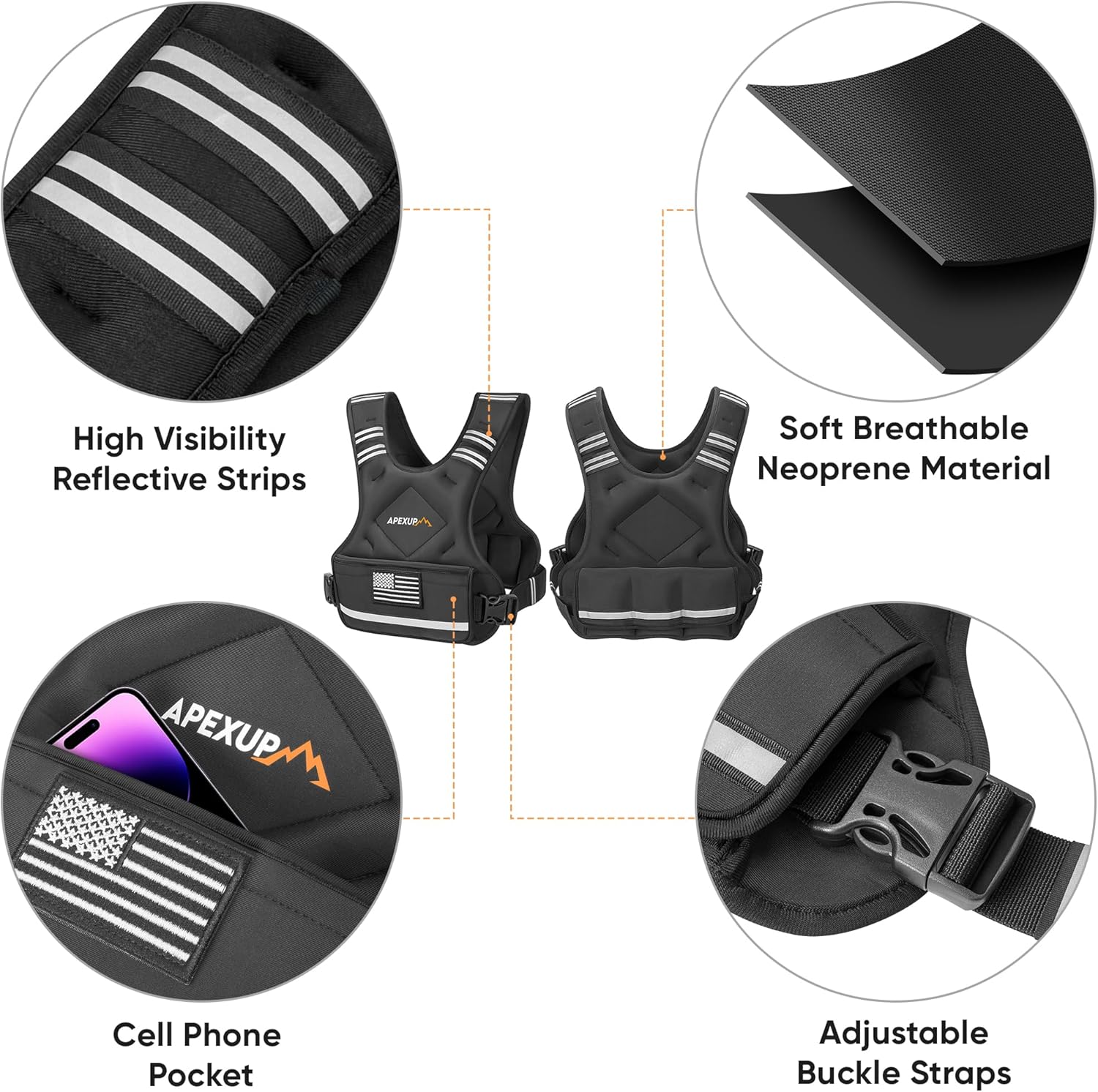 Thumbnail 1 de APEXUP Adjustable Weighted Vest 20-32 lb