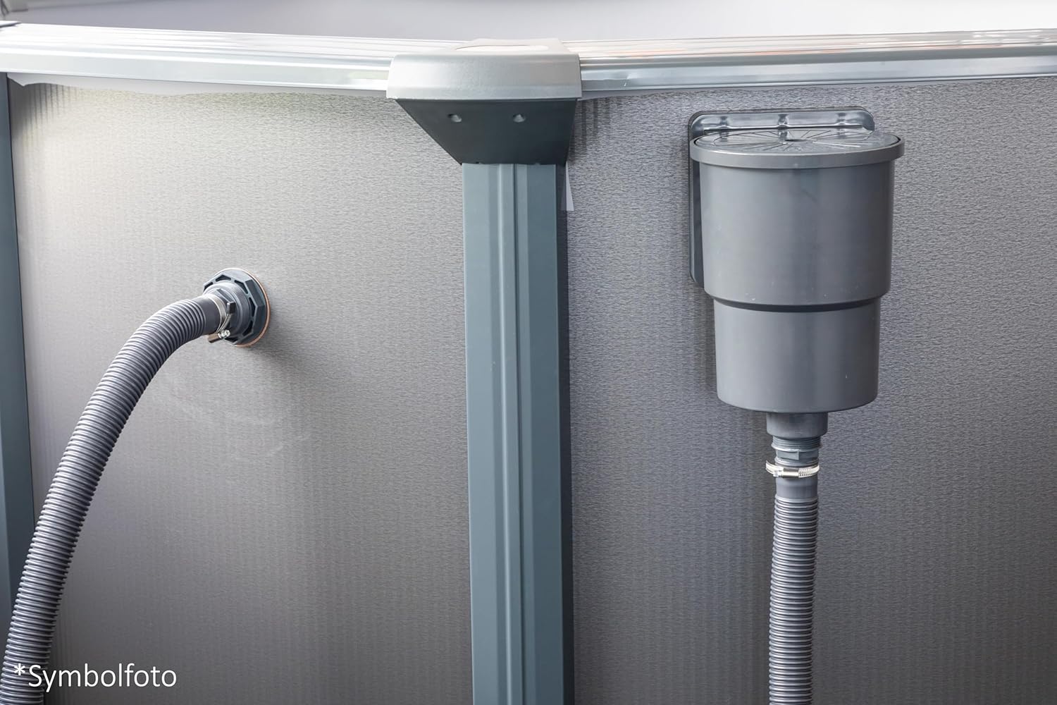 Detalle de Steinbach Skimmer S1 3-Piece, Bianco – lo skimmer per piscine in acciaio