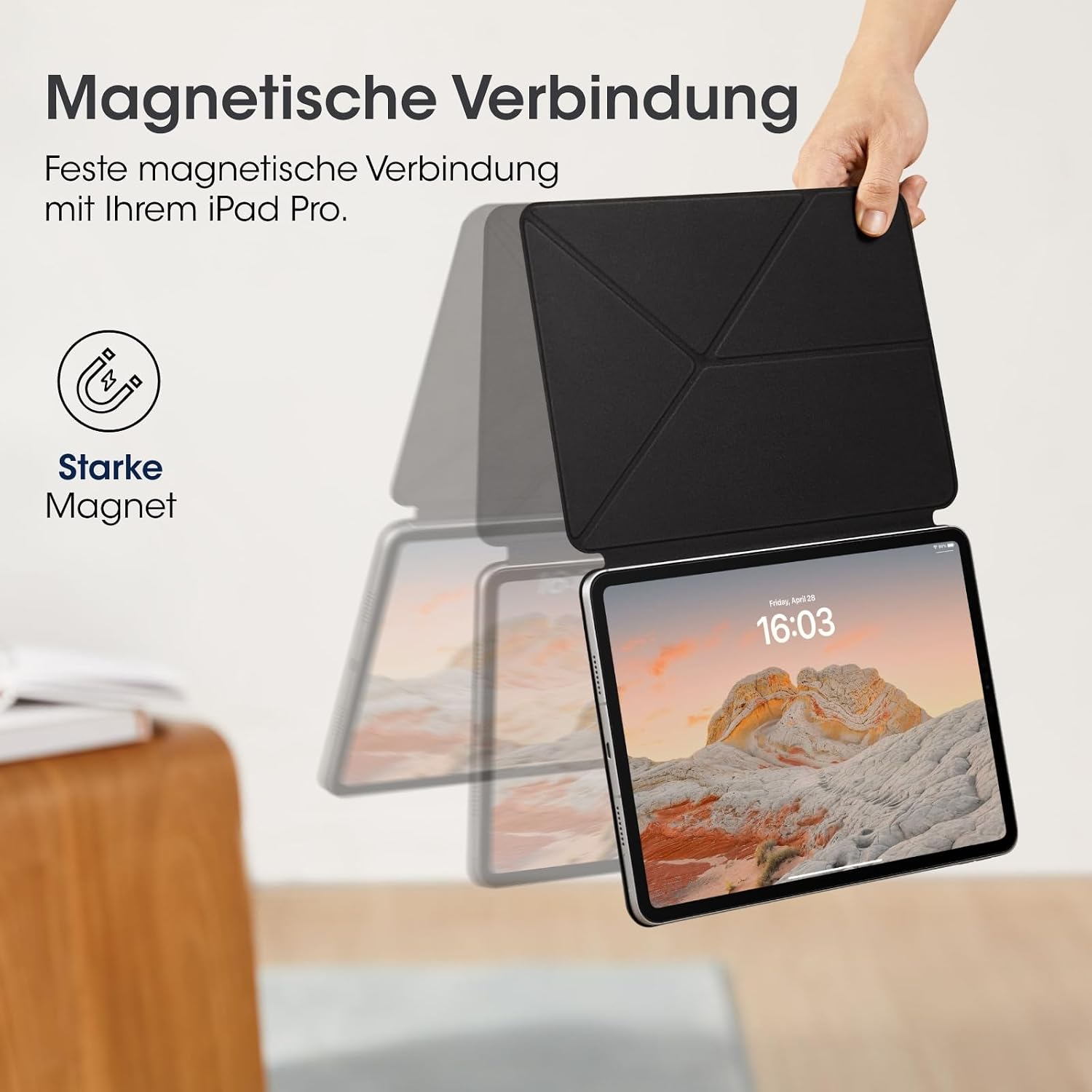 Detalle 2 de pitaka MagEZ Folio 2 Hülle für iPad Pro 13 Zoll