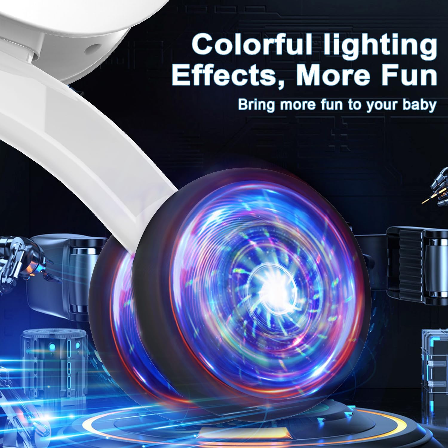 Thumbnail 2 de Gamfeiny Colorful Lighting Baby Balance Bike (10–36 Months) No-Pedal Toddler Scooter-Style Ride-On