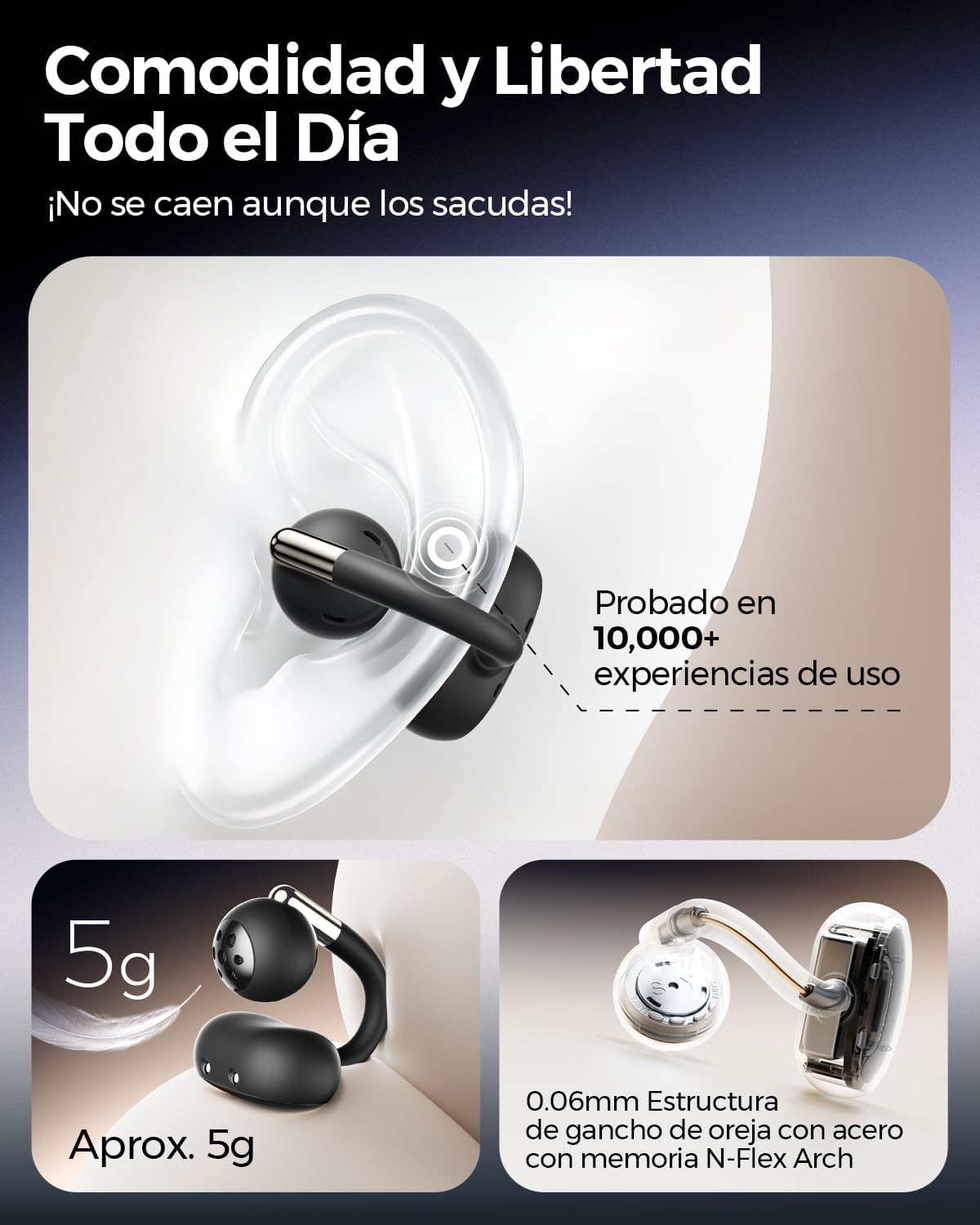 Thumbnail 3 de SoundPEATS Clip1 Auriculares abiertos 40 h