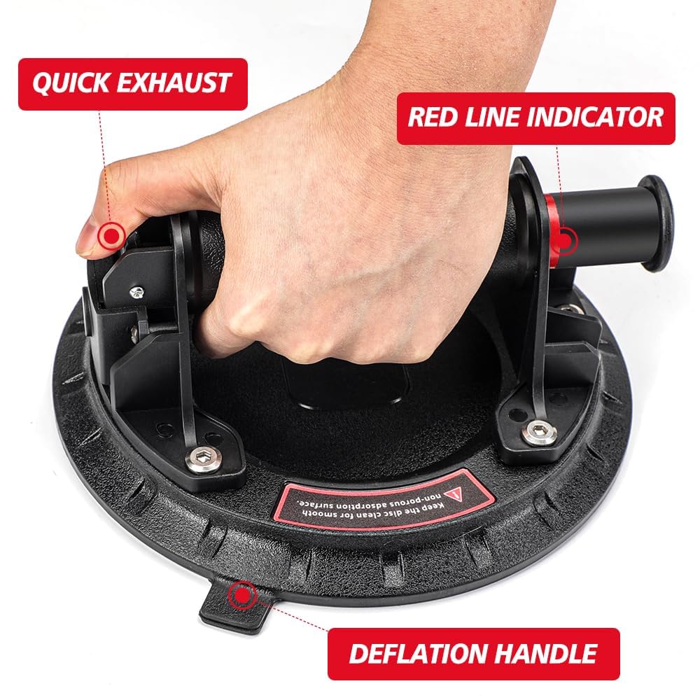 Detalle de ZHJAN Glass Suction Cup Lifters 8-Inch