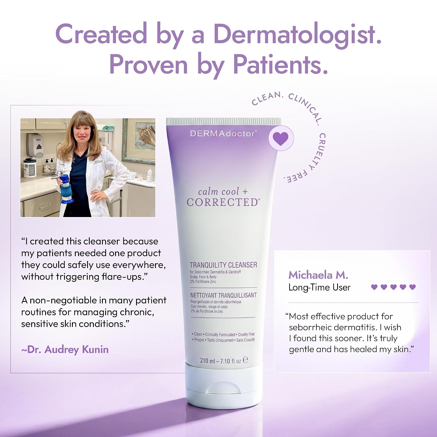 Thumbnail 6 de DERMAdoctor 2% Pyrithione Zinc Tranquility Cleanser: A Multi-Use, Over-the-Counter Solution for Seborrheic Dermatitis and Dandruff