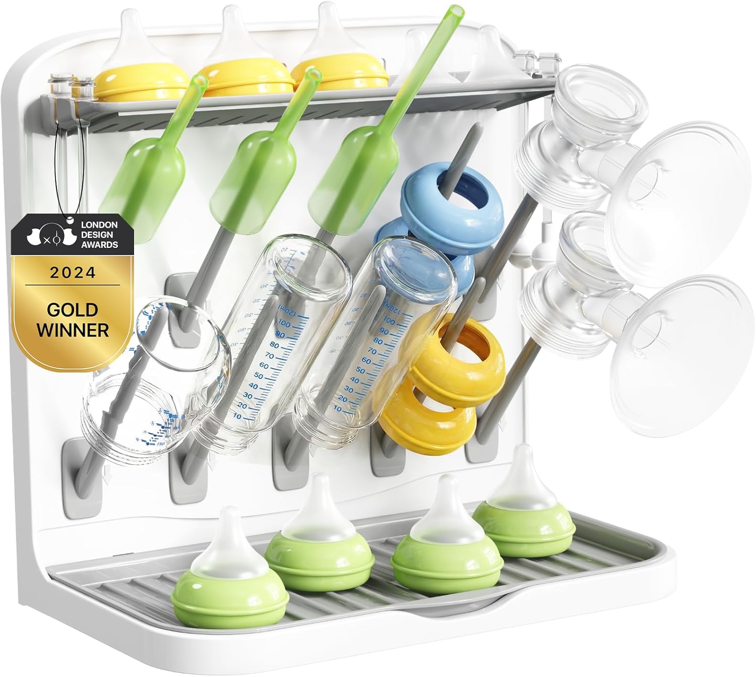 Detalle de Lifewit Baby Bottle Drying Rack with 10 Pegs