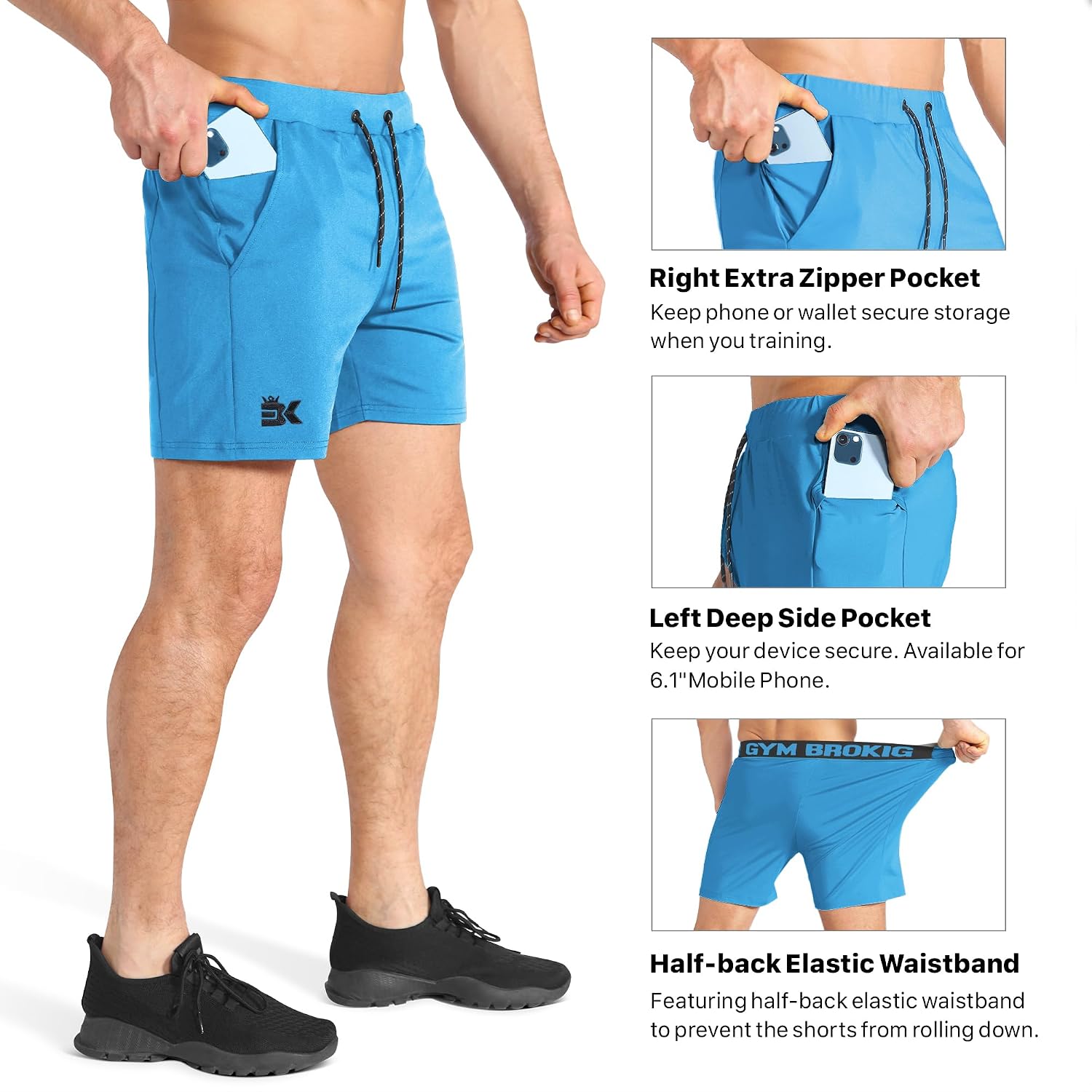 Detalle 2 de BROKIG Stretch Gym Shorts for Men