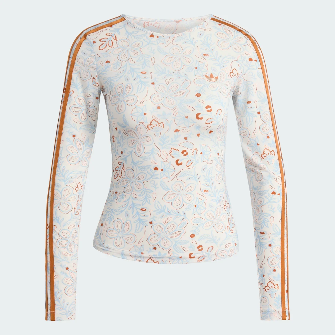 Detalle 2 de Camiseta de manga larga Adidas Originals Summer Glow Mesh Graphics – Blanca