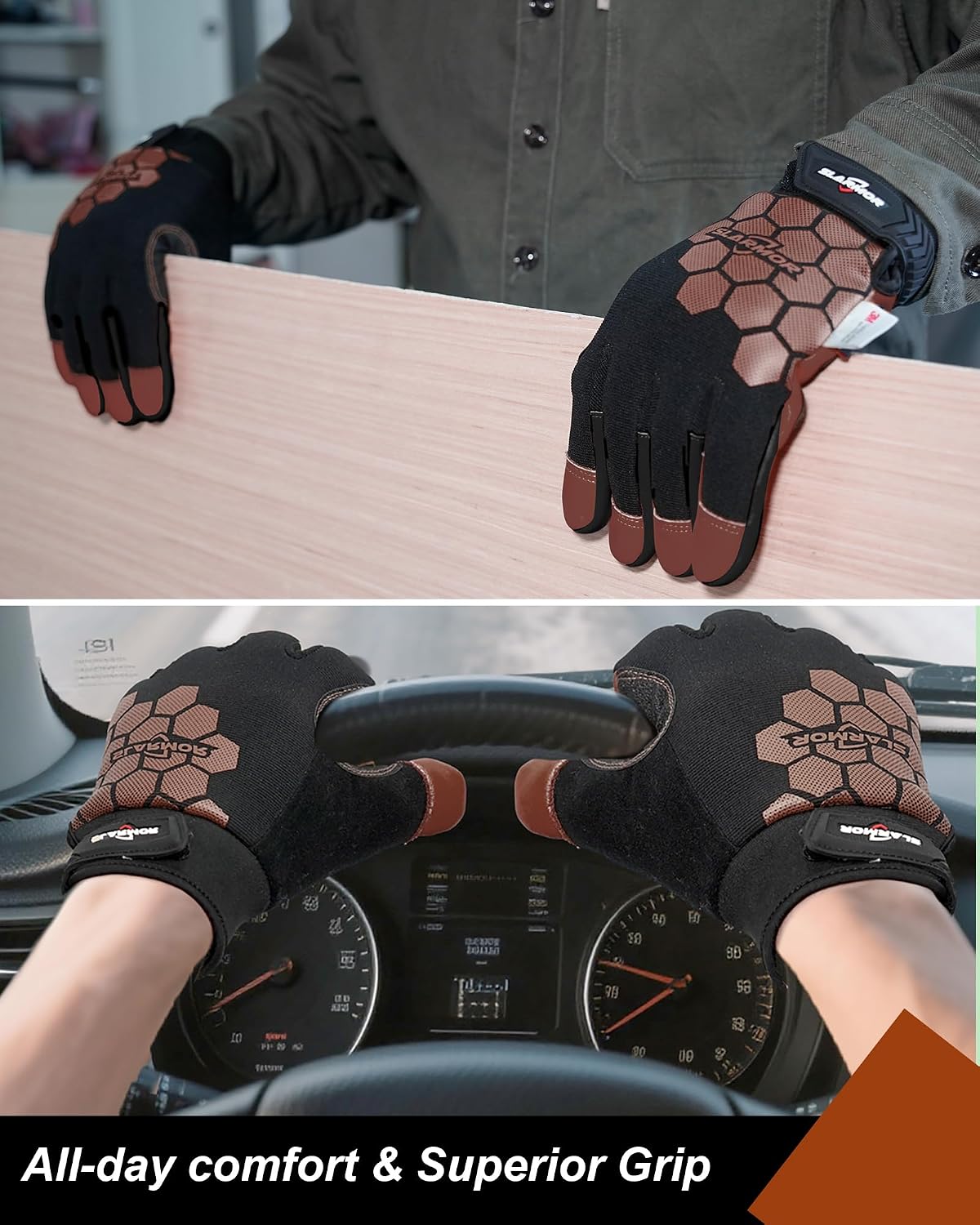 Thumbnail 6 de SLARMOR Winter Work Gloves for Men, Waterproof, Touchscreen, Cowhide Palm