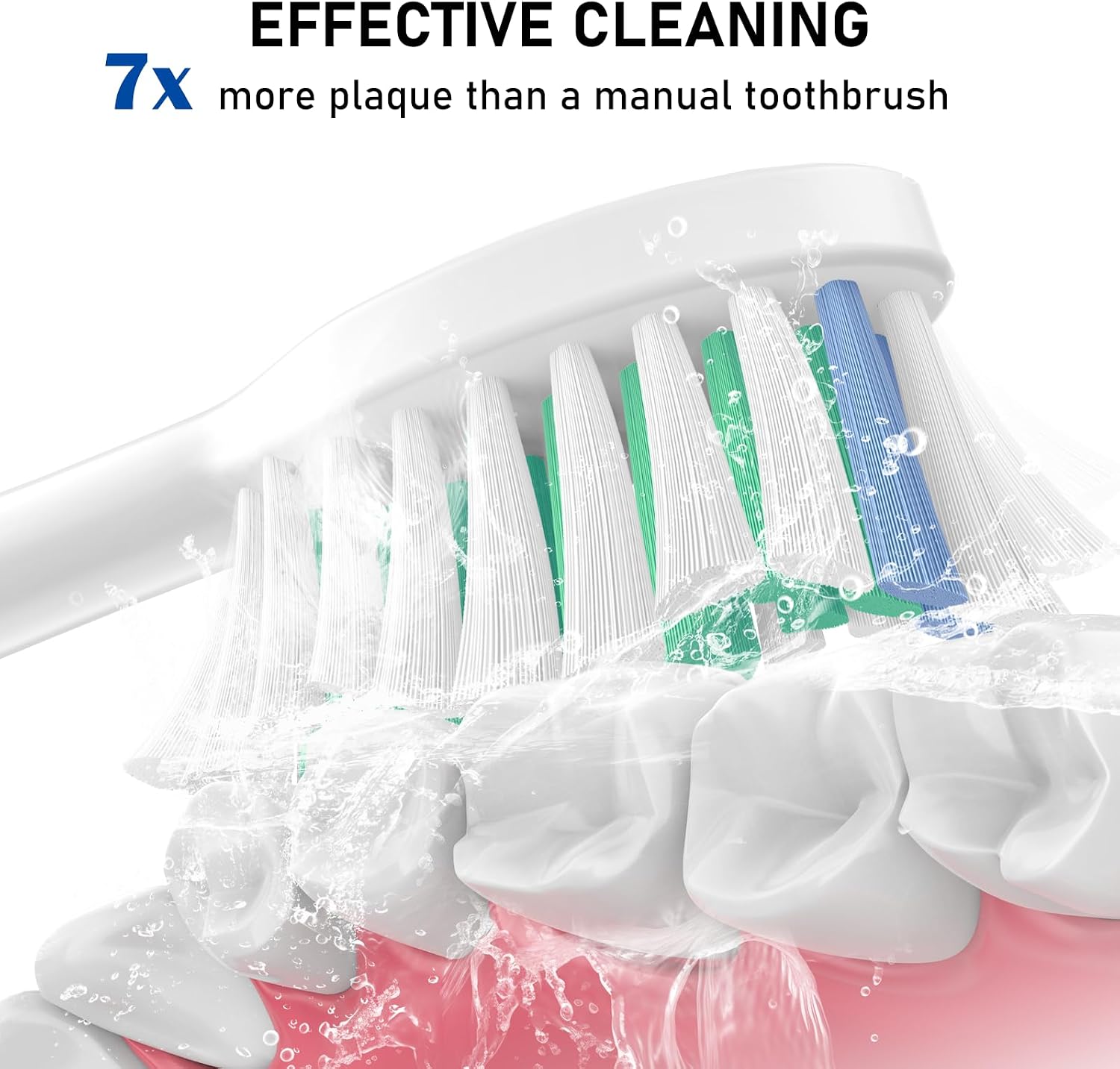 Detalle 2 de ELFIN Electric Toothbrush Heads, 8-Pack