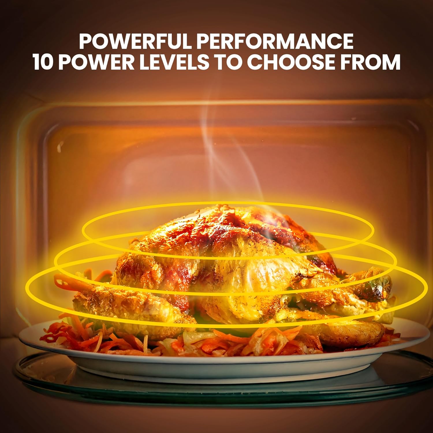 Thumbnail 3 de Total Chef Retro 20L Microwave Oven (700W) with Digital LED Display, 8 Preset Modes & 60 Min Timer