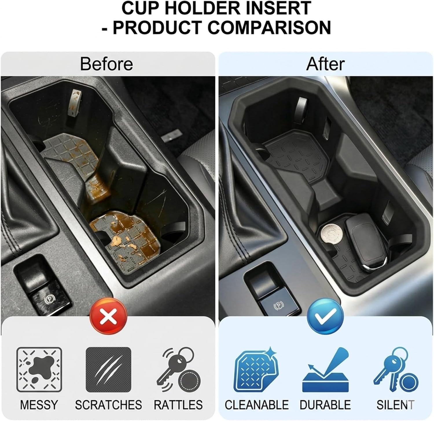 Thumbnail 1 de Toyota RAV4 cup holder inserts, silicone