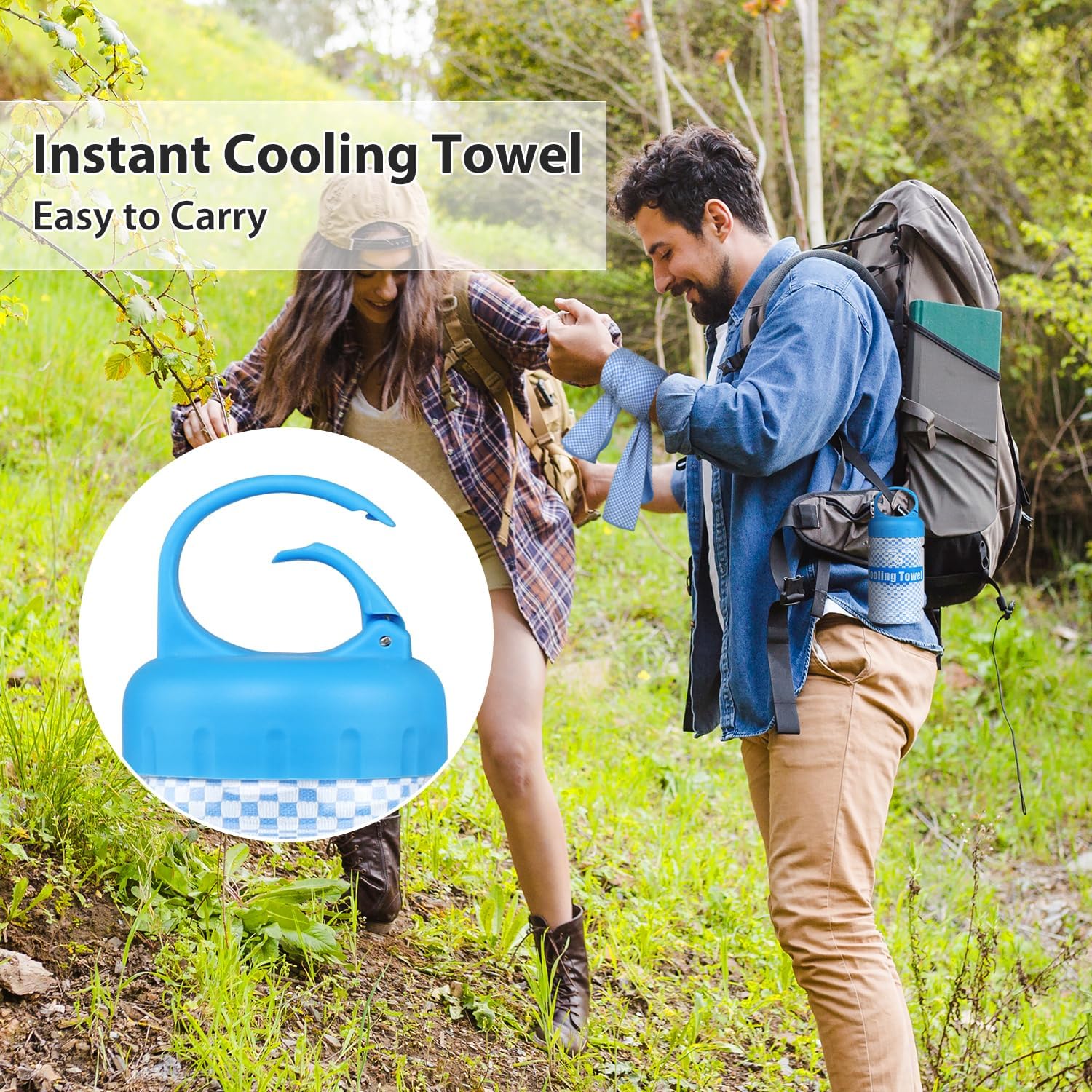 Thumbnail 5 de BOGI 4 Pack Cooling Towel (100x30 cm) – Instant Cooling, Soft Bamboo Fibres, Neck & Face Towels for Sport, Yoga, Gym and Outdoors