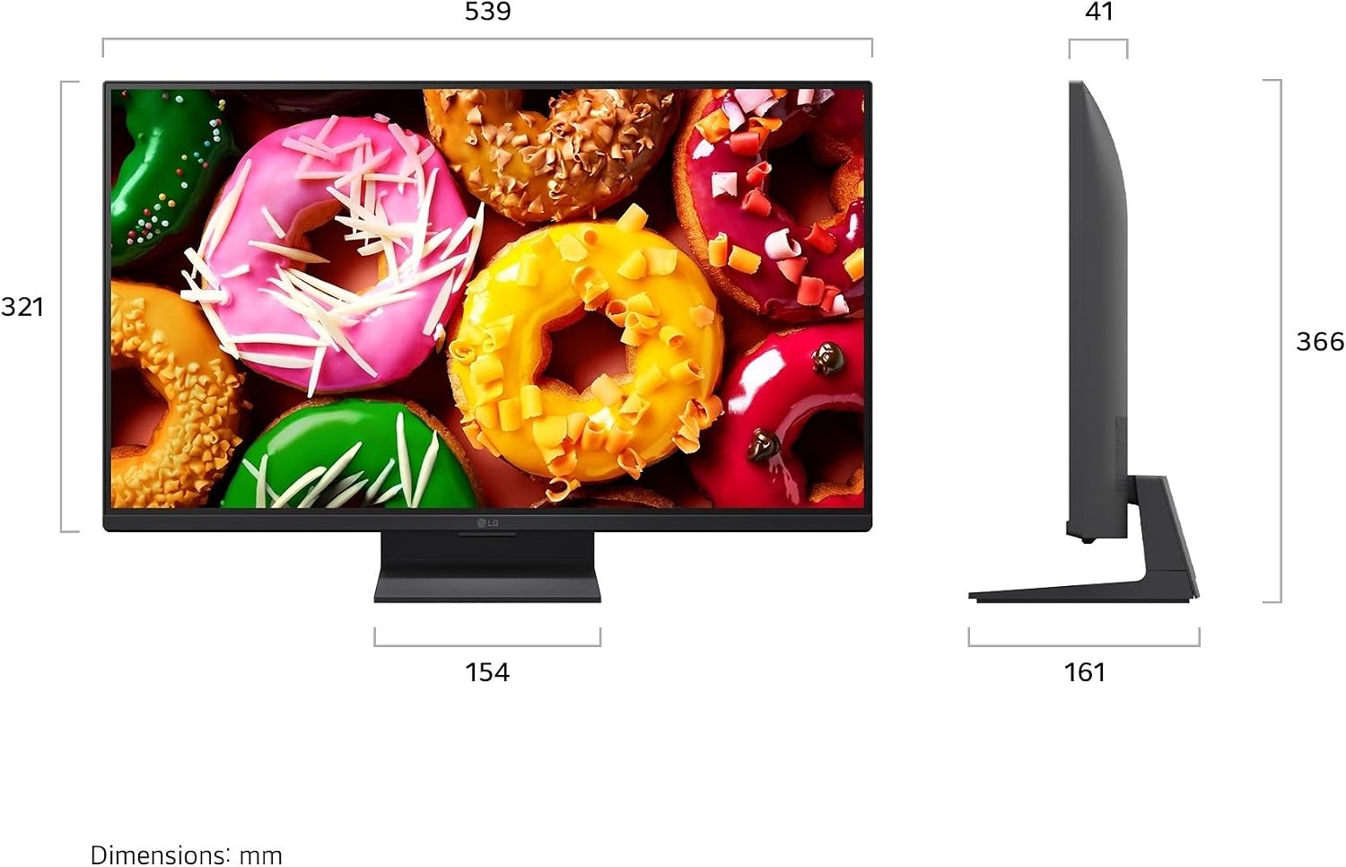 Detalle de LG 24LB70 24-tums Full HD LED-TV med 120 Hz och webOS 26
