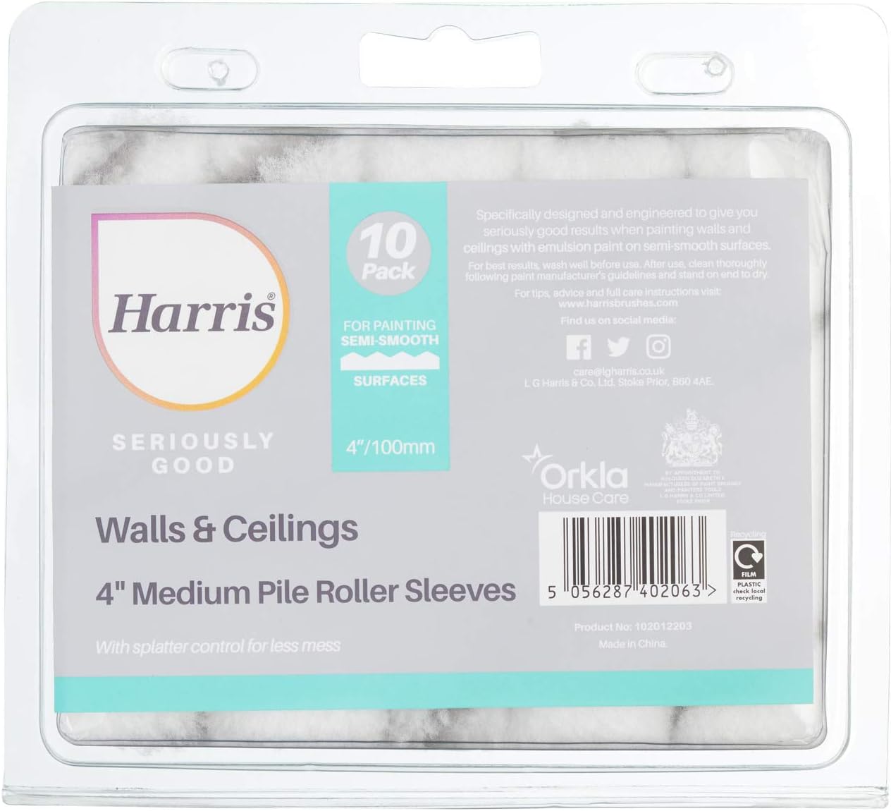 Thumbnail 4 de Harris Seriously Good Walls & Ceilings 4in Mini Roller Sleeve 10 Pack (102012203)