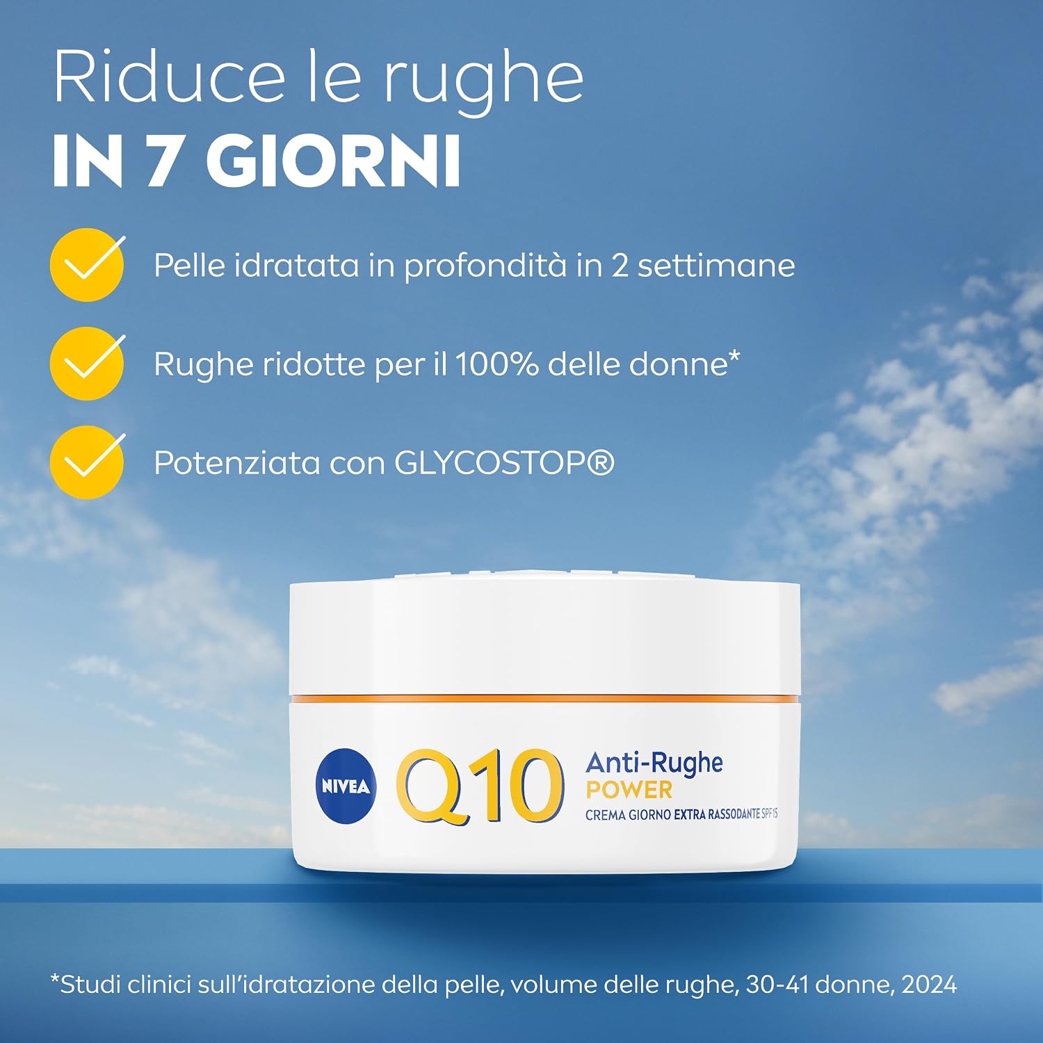 Detalle de NIVEA Q10 Anti-Rughe Power Crema Giorno Extra Rassodante SPF15 (50 ml): crema viso idratante e lifting immediato