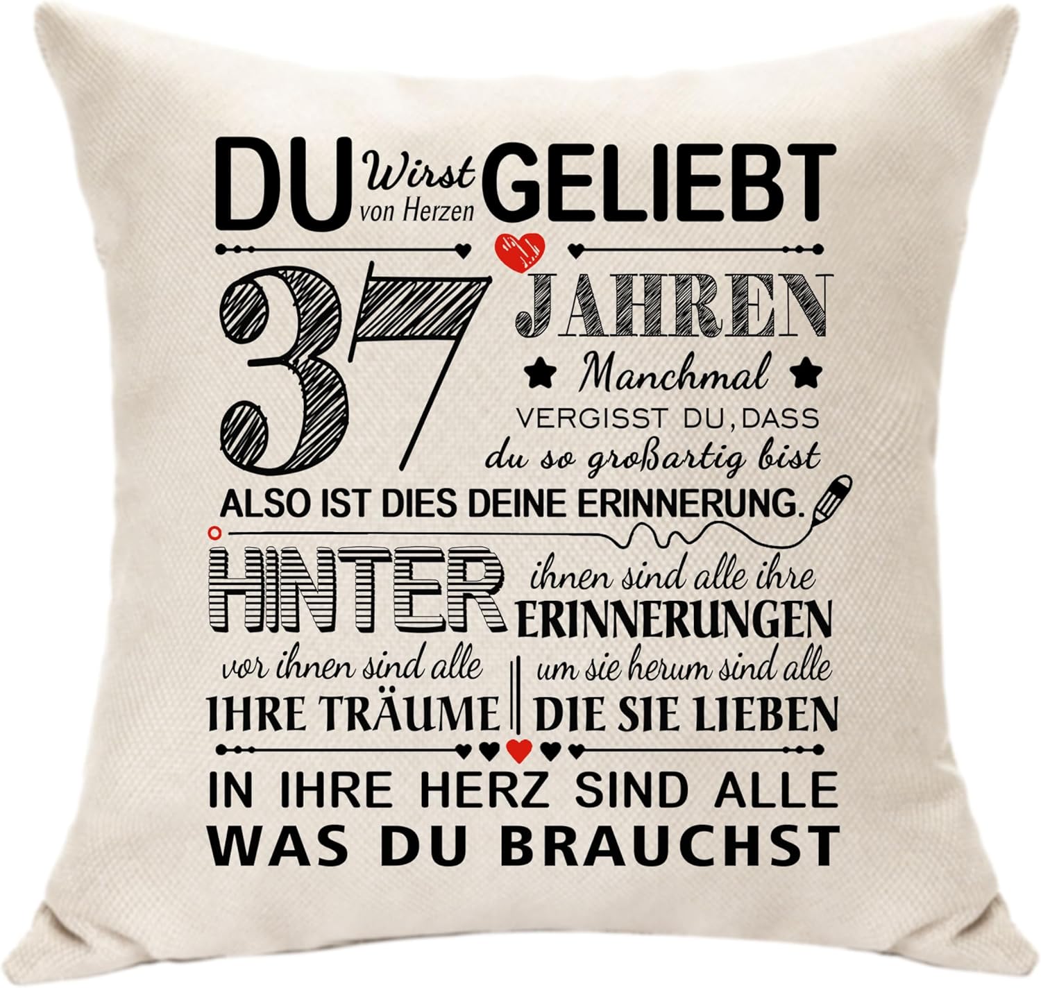 Thumbnail 6 de 35. Geburtstag Geschenkidee: Kissenbezug als Erinnerungsdeko – Für Frauen & Männer
