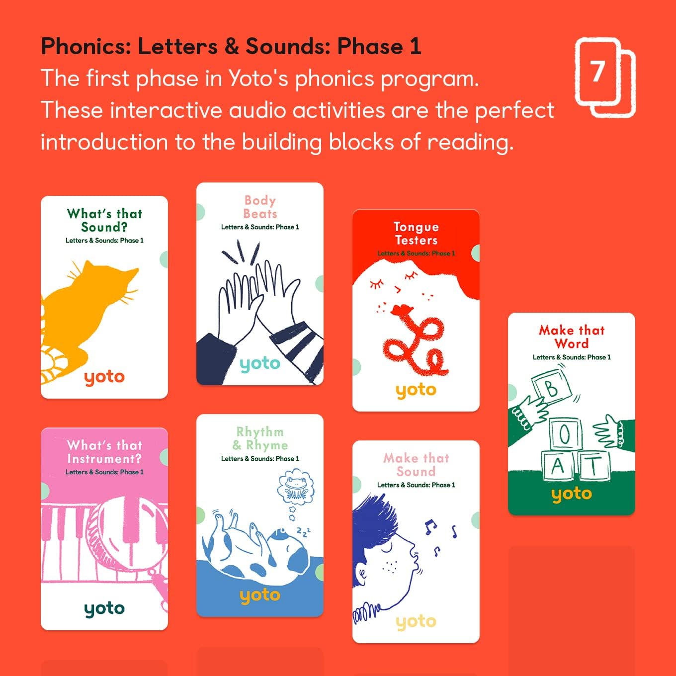 Detalle 2 de Yoto Phonics Audio Cards, Phase 1