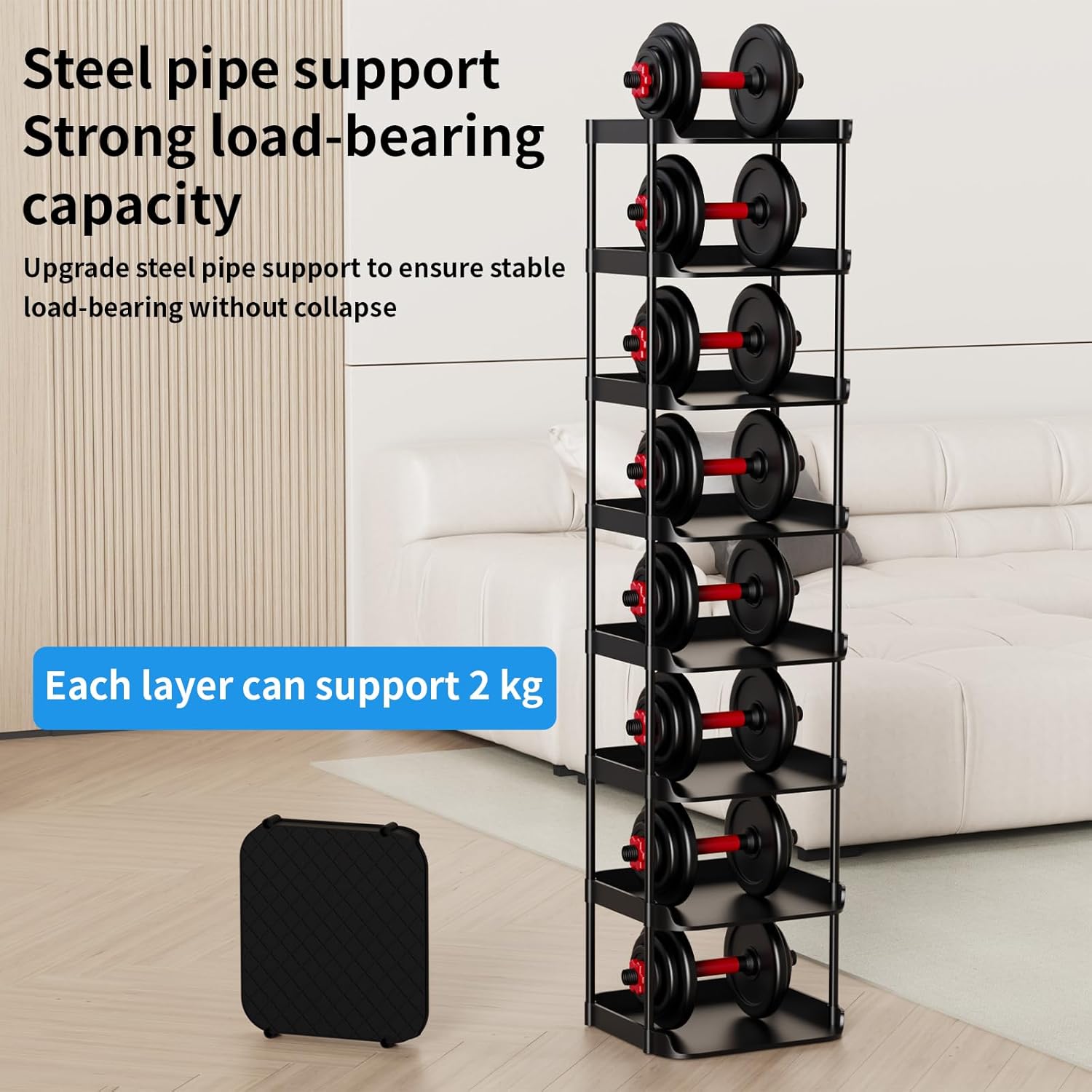 Thumbnail 6 de Altdnmaf shoe storage rack, 8-tier narrow