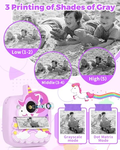 Thumbnail 4 de CHRERNA Appareil photo instantané enfants HD 48MP