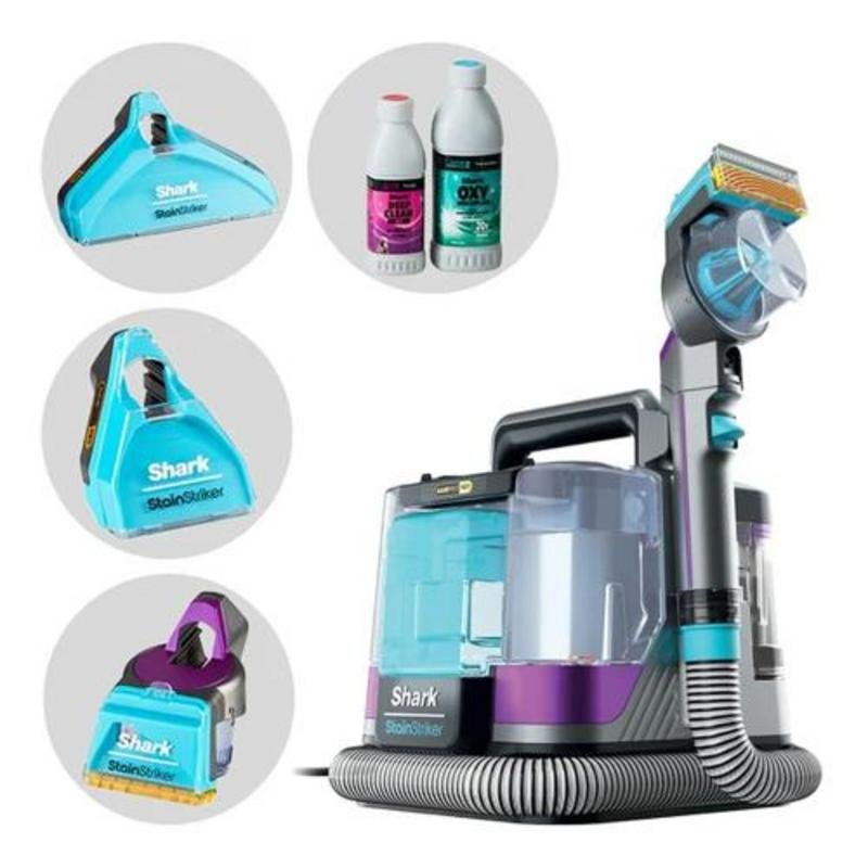 Detalle de Aspirador de Mano Shark PX250EUT 450W 2,1L – Mascotas, Autolavado, Negro/Azul/Amarillo