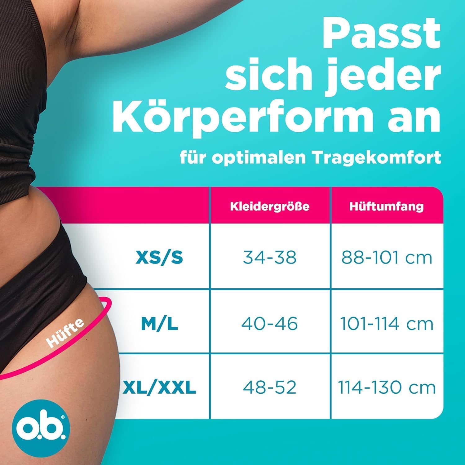 Thumbnail 5 de o.b. Periodenslip XL/XXL – Wiederverwendbare Menstruationsunterwäsche bei starker Periode