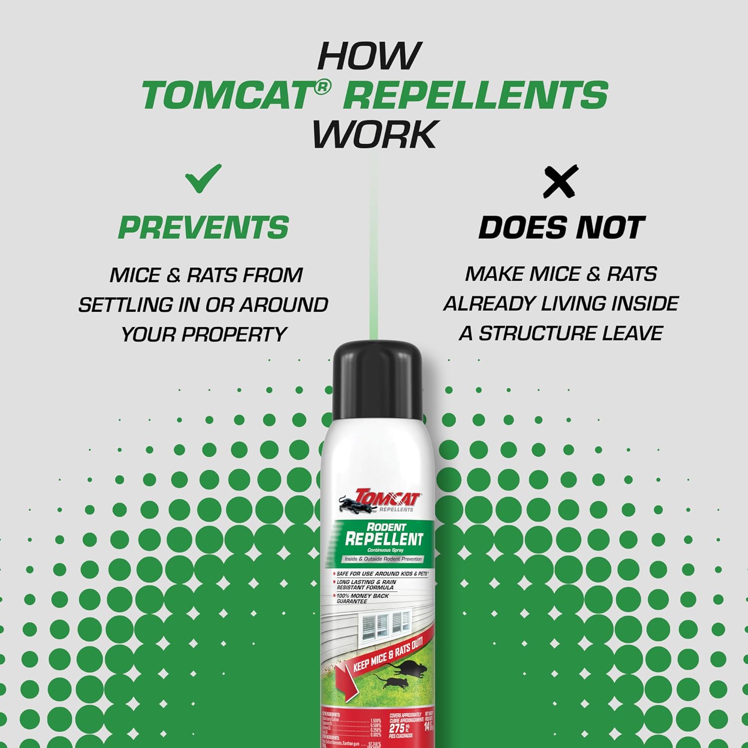Detalle de Tomcat 0368306 Rodent Repellent Continuous Spray, 14 oz, Essential Oil Formula