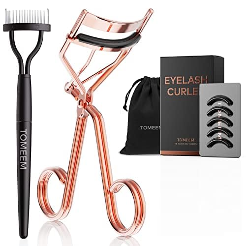 Detalle de TOMEEM Eyelash Curler with Comb Rose Gold