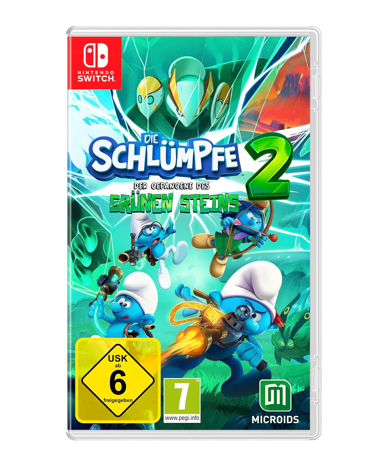 Detalle de Die Schlümpfe 2 – Der Gefangene des grünen Steins D1-Edition für Nintendo Switch (MICROÏDS)