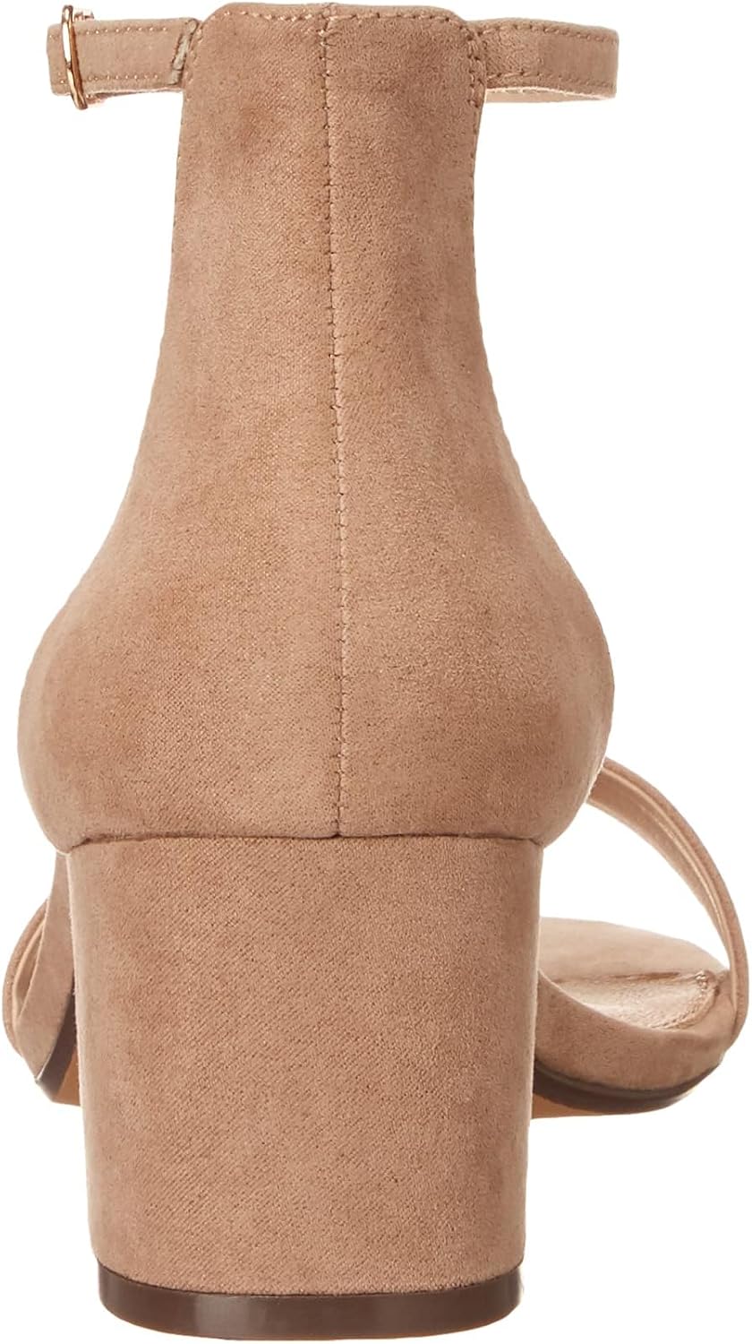 Detalle de Amazon Essentials Damen Sandaletten mit Absatz und zwei Riemchen – Komfort und Stil im Alltag