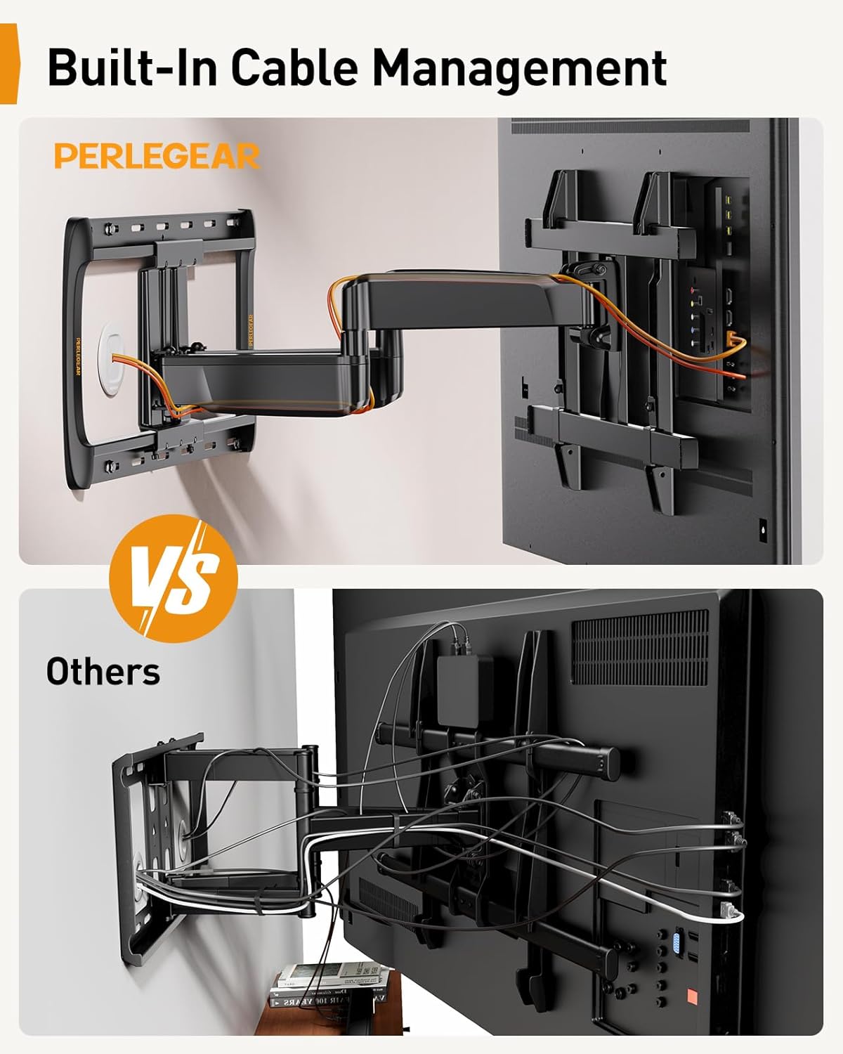 Thumbnail 3 de Perlegear Full Motion Sliding TV Wall Mount (PGTVM41B) for 42–95" TVs up to 150 lbs