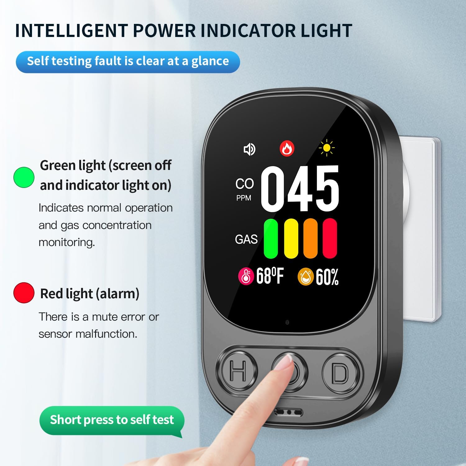 Thumbnail 3 de Gedsffati HD08-G Rilevatore di gas e CO con spina 🛡