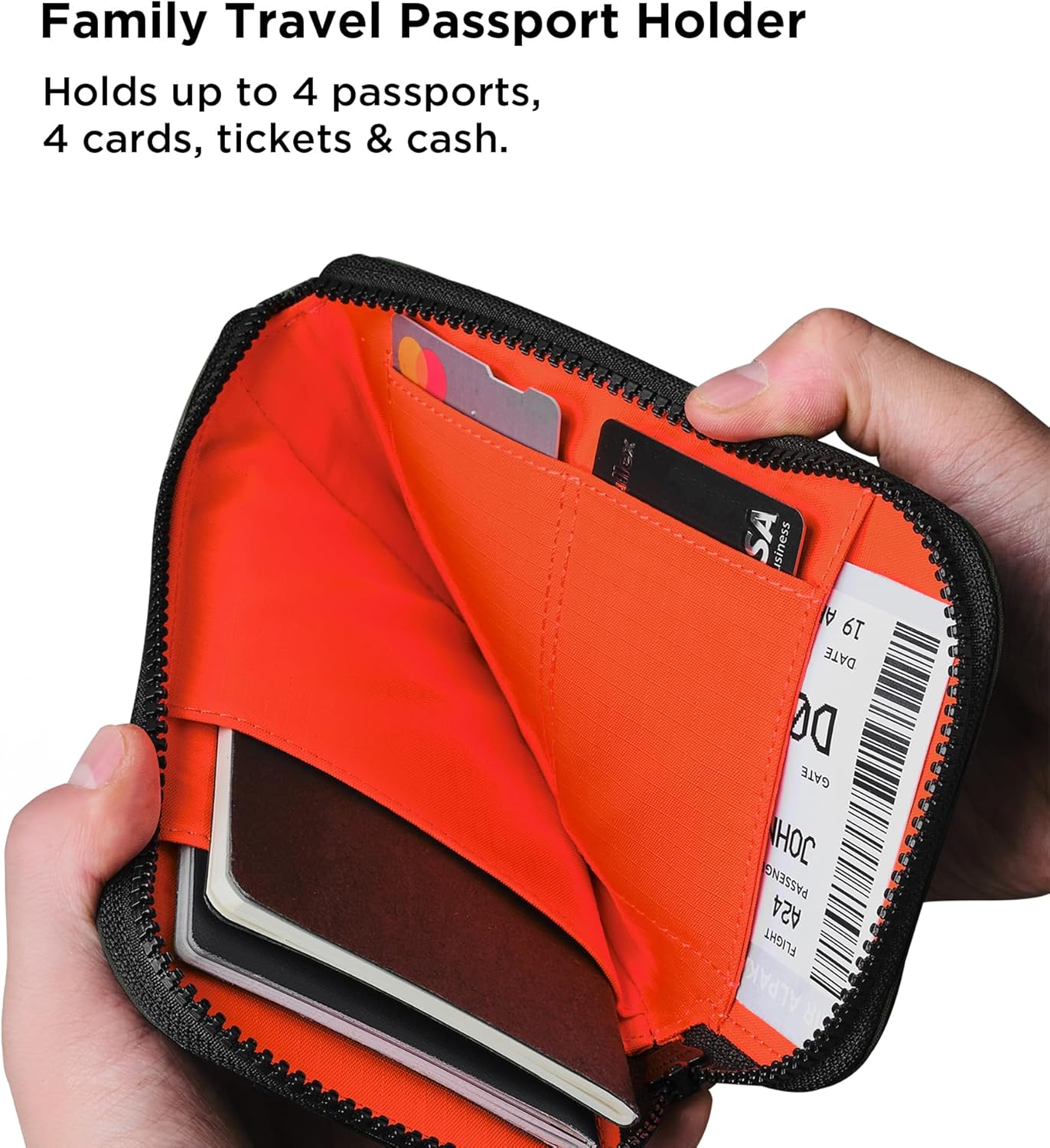 Detalle de ALPAKA Zip Travel Wallet — Portefeuille de Voyage RFID avec HUB et 3 poches passeport