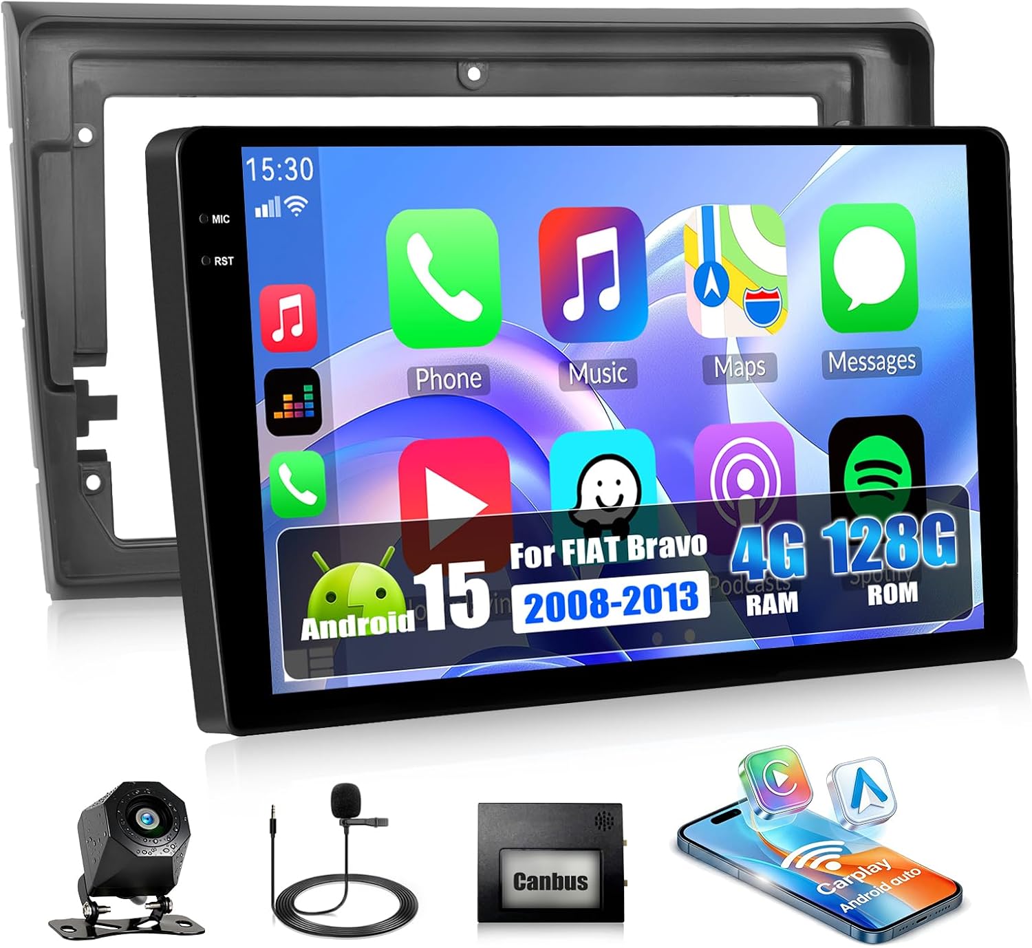 Detalle de CAMECHO Autoradio Android 2DIN Fiat Bravo