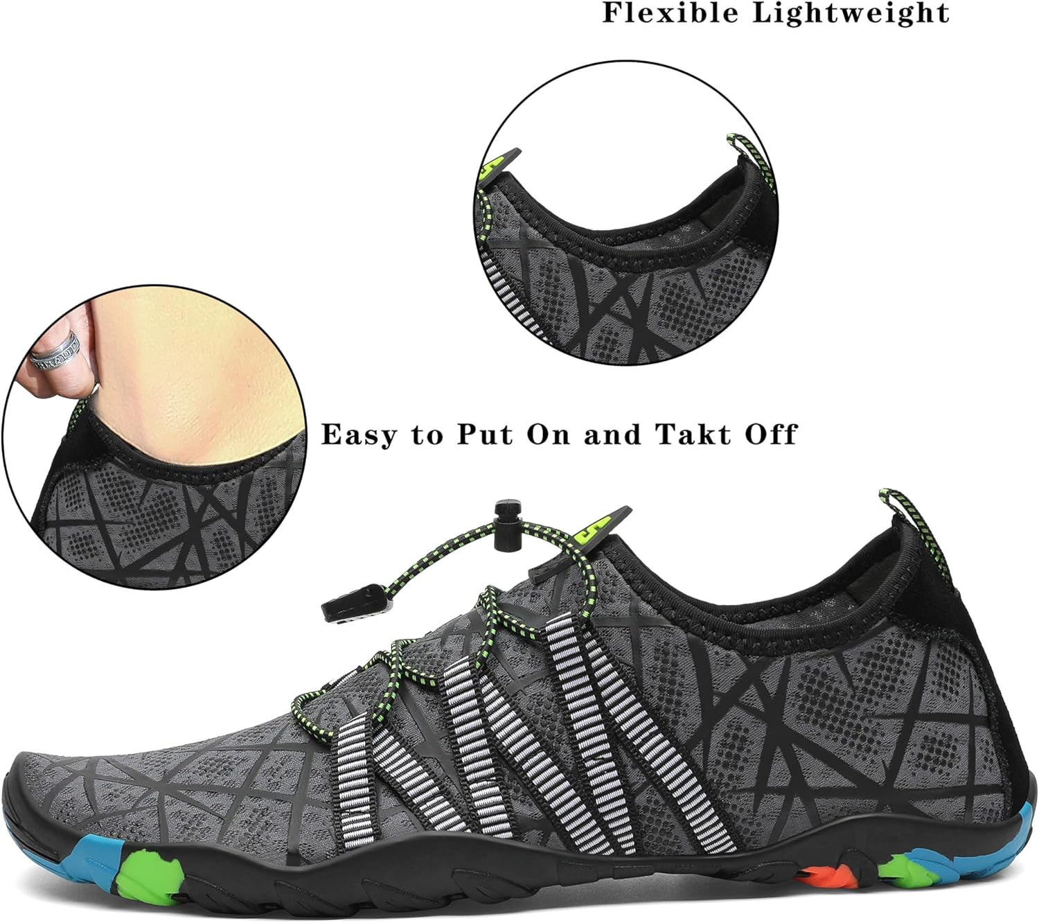 Thumbnail 4 de SAGUARO Badeschuhe Strandschuhe Aquaschuhe – Wasserschuhe für Damen, Herren und Kinder (GR.35-48)