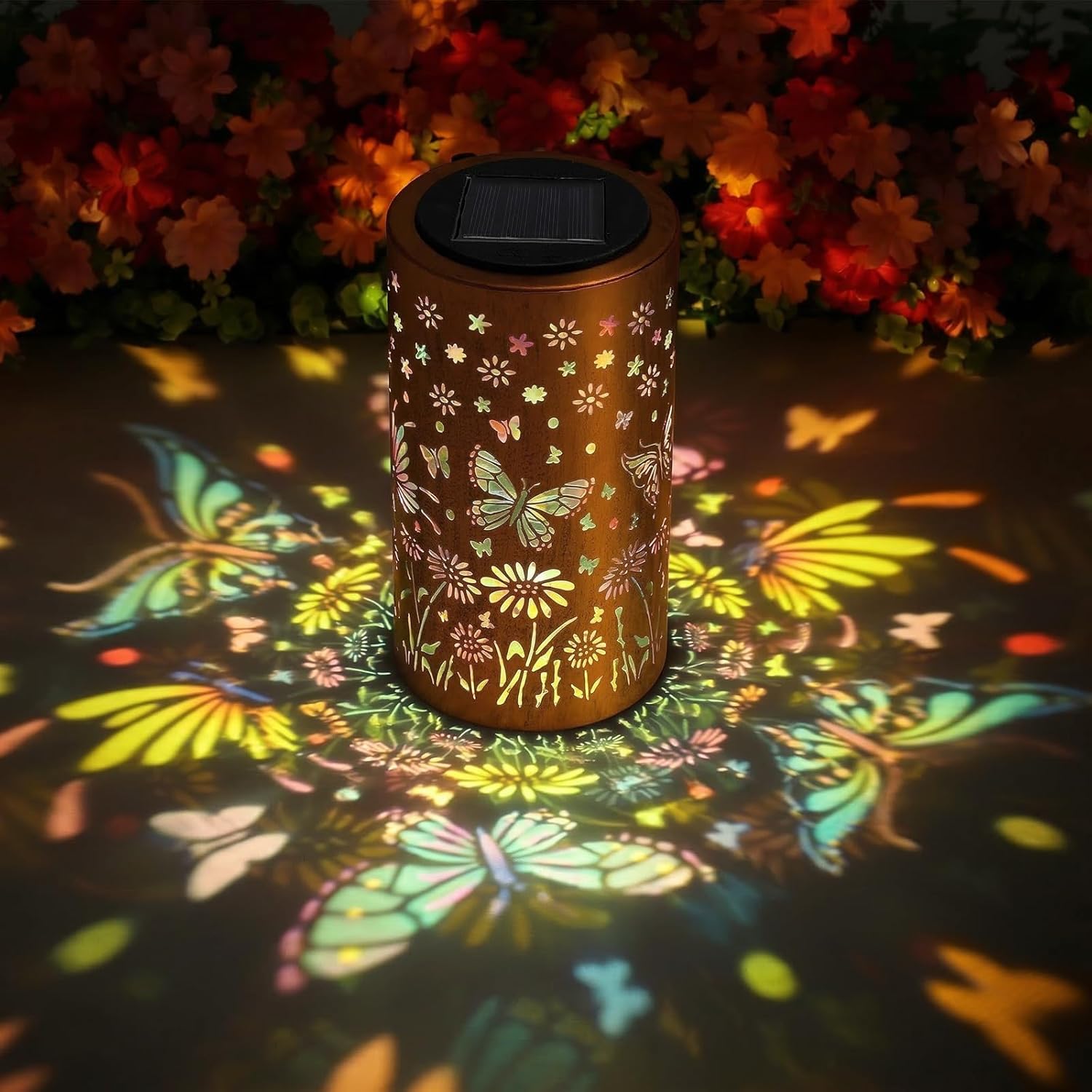 Detalle de Colorful Butterfly Solar Lanterns – IP65 Outdoor Waterproof Hanging Solar Lights for Garden, Patio & Porch