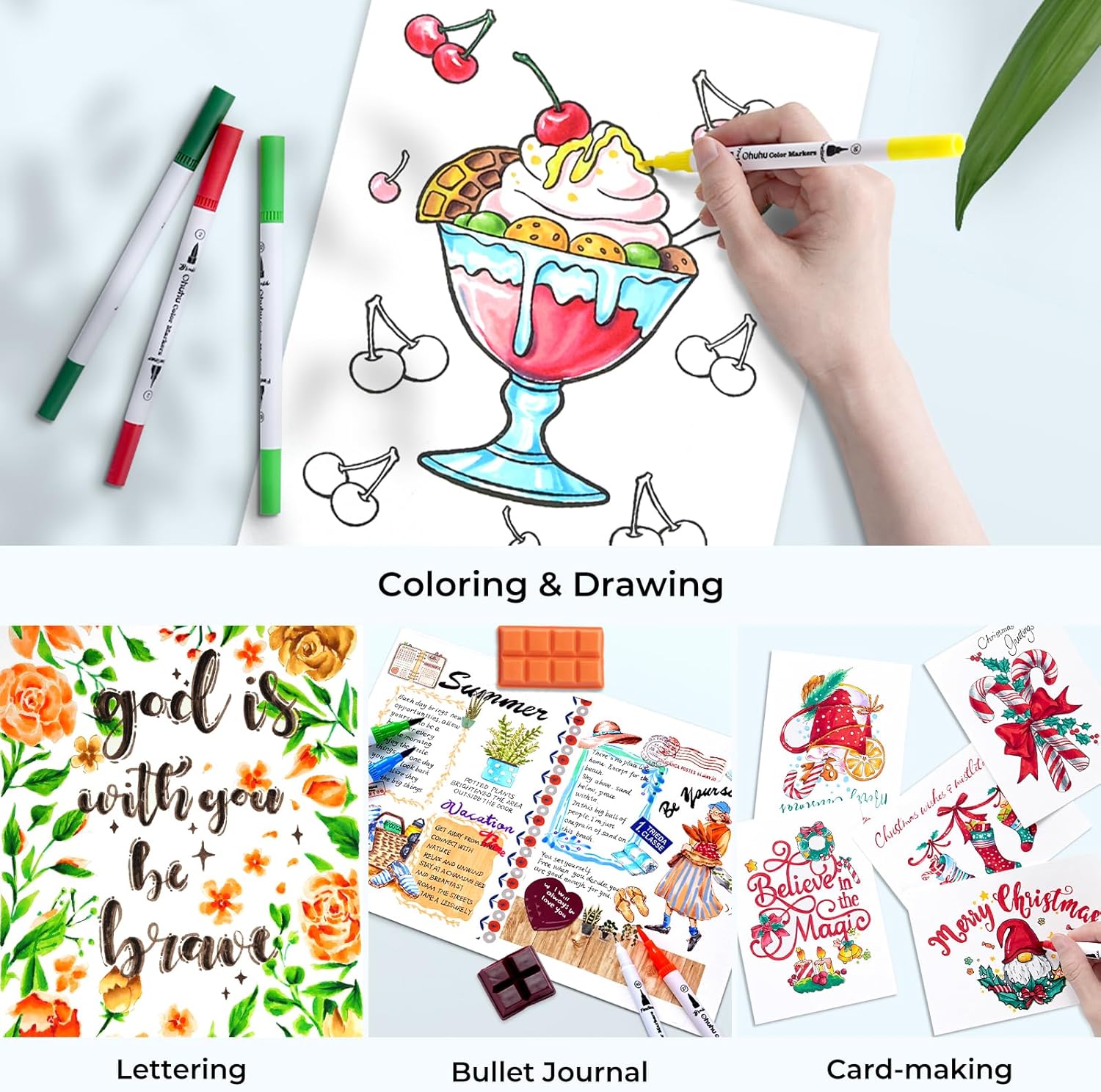 Thumbnail 5 de Ohuhu Brush Pen 100 pennarelli doppia punta 🎨