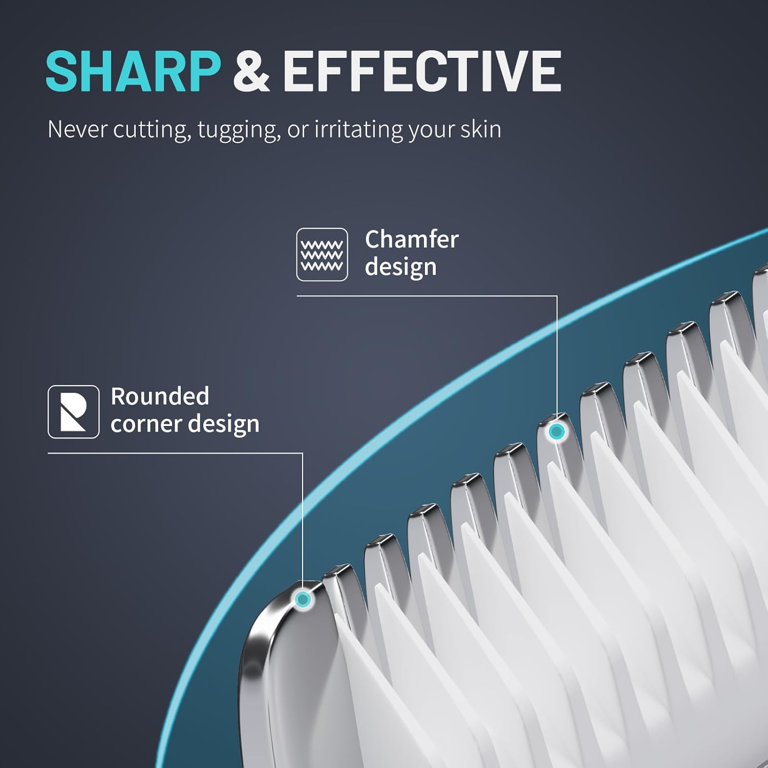 Detalle 2 de PRITECH Manscape Body Hair Trimmer for Men (Waterproof, Ceramic Blades, USB-C Charging)