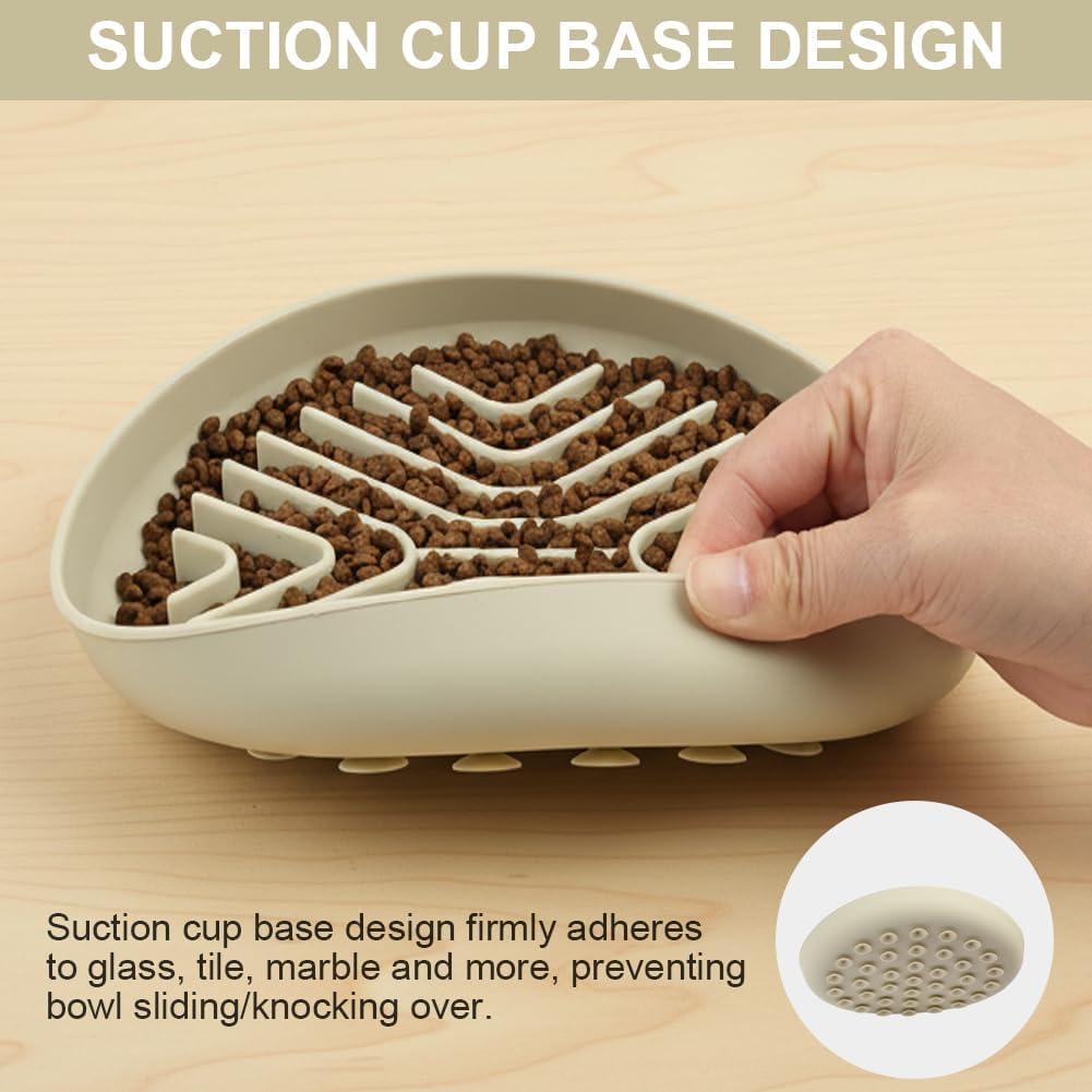 Thumbnail 3 de OFFCUP Slow Feeder Dog Bowl (Anti-choke, anti-bloat) with suction cup – silicone, beige
