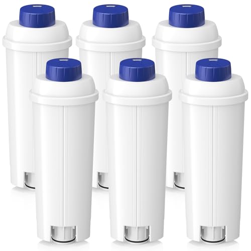 Detalle de DLSC002 Wasserfilter von Caehomly – Kompatibel mit DeLonghi ECAM/ESAM/ETAM/BCO und EC-Serie (6er Pack)