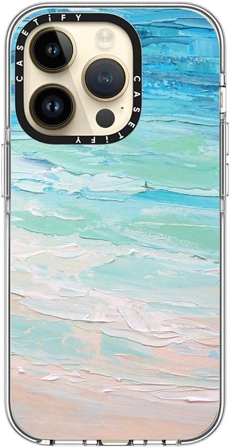 Thumbnail 3 de CASETiFY Clear iPhone 14 Pro Case (Ocean Tides) — Not Yellowing, 6.6 ft Drop Protection, MagSafe Compatible