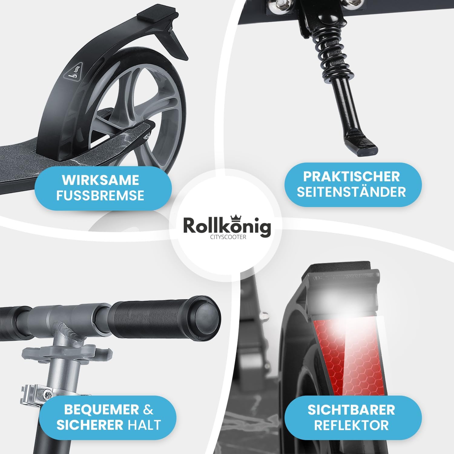 Detalle 2 de Rollkönig Scooter für Kinder ab 5 Jahren