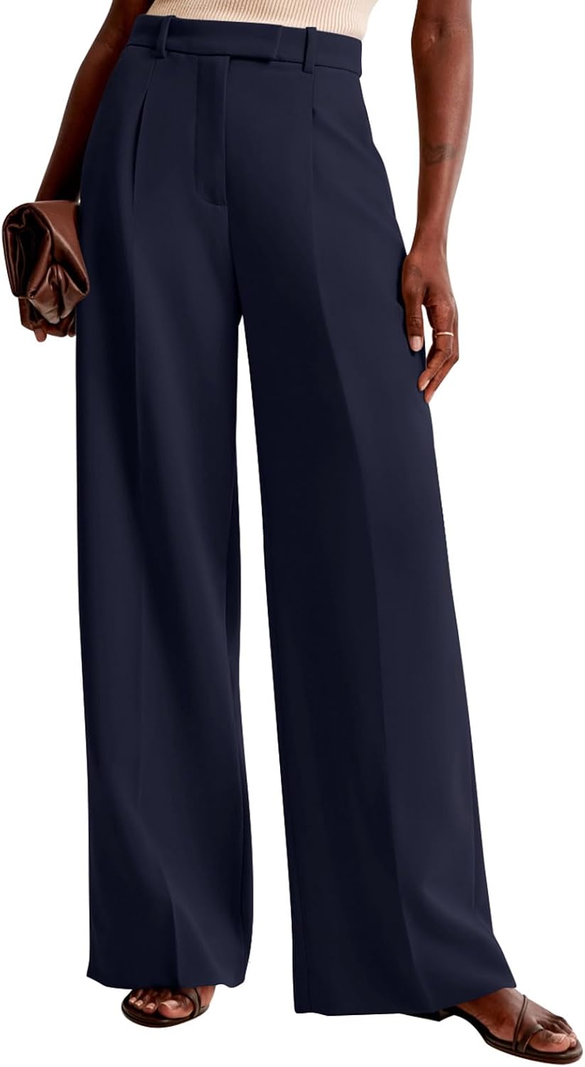 Thumbnail 2 de NIMIN Wide-Leg High-Wwaist Pants for Women – Business Casual, Full-Length with Pockets