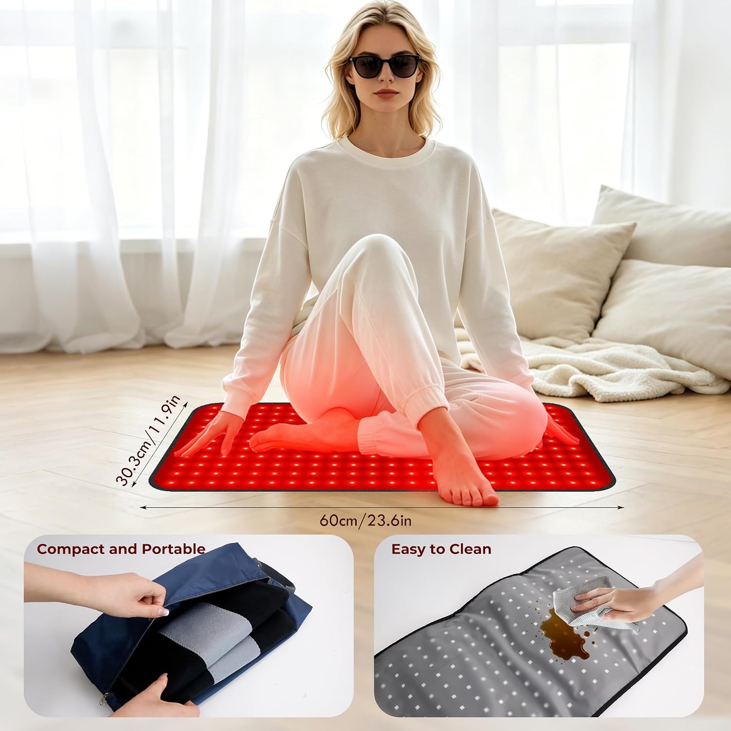 Thumbnail 5 de flowlamp 242-LED Red Light Belt, 24" x 12" Pad with Adjustable Straps