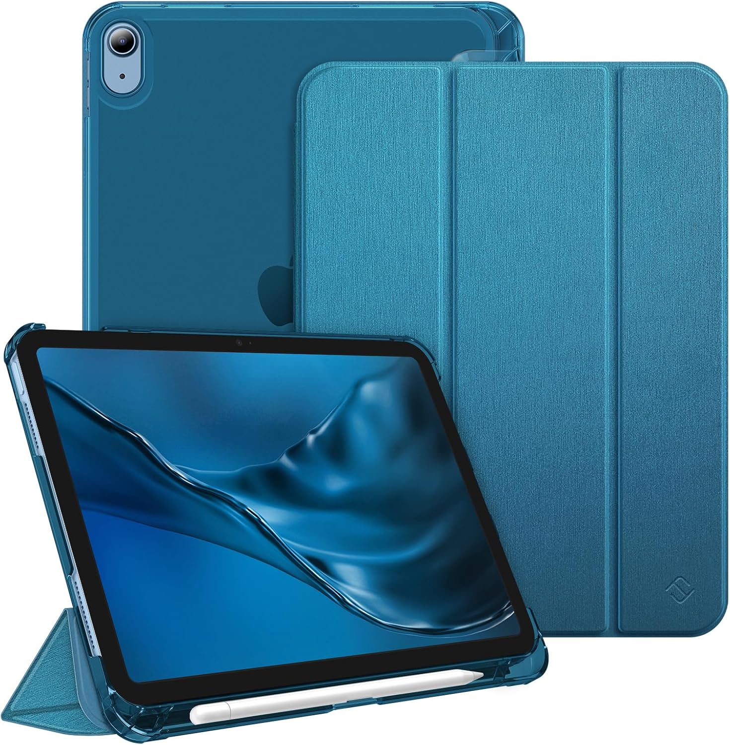 Detalle de FINTIE Ultra Slim Case for iPad A16 (11-inch, 2025) and iPad 10th Gen (10.9-inch, 2022) – Midnight Blue with Pencil Holder