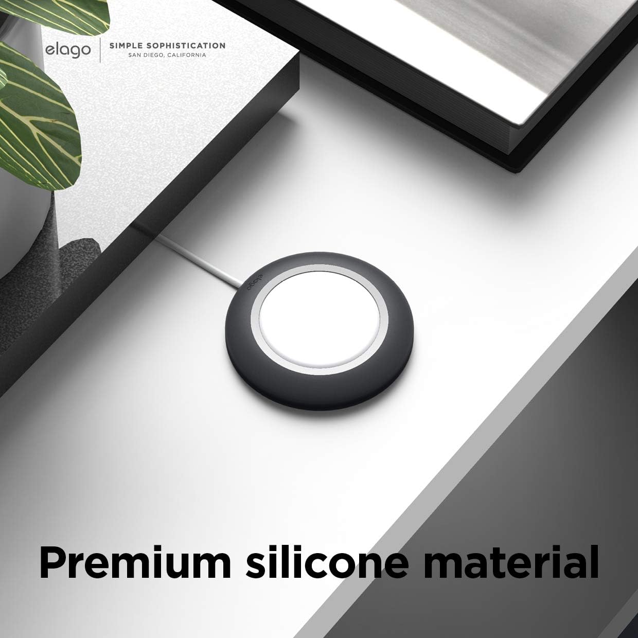 Thumbnail 4 de elago Support de Charge MS MagSafe (compatible iPhone 17/16/15/14/13/12, AirPods) en silicone premium, noir