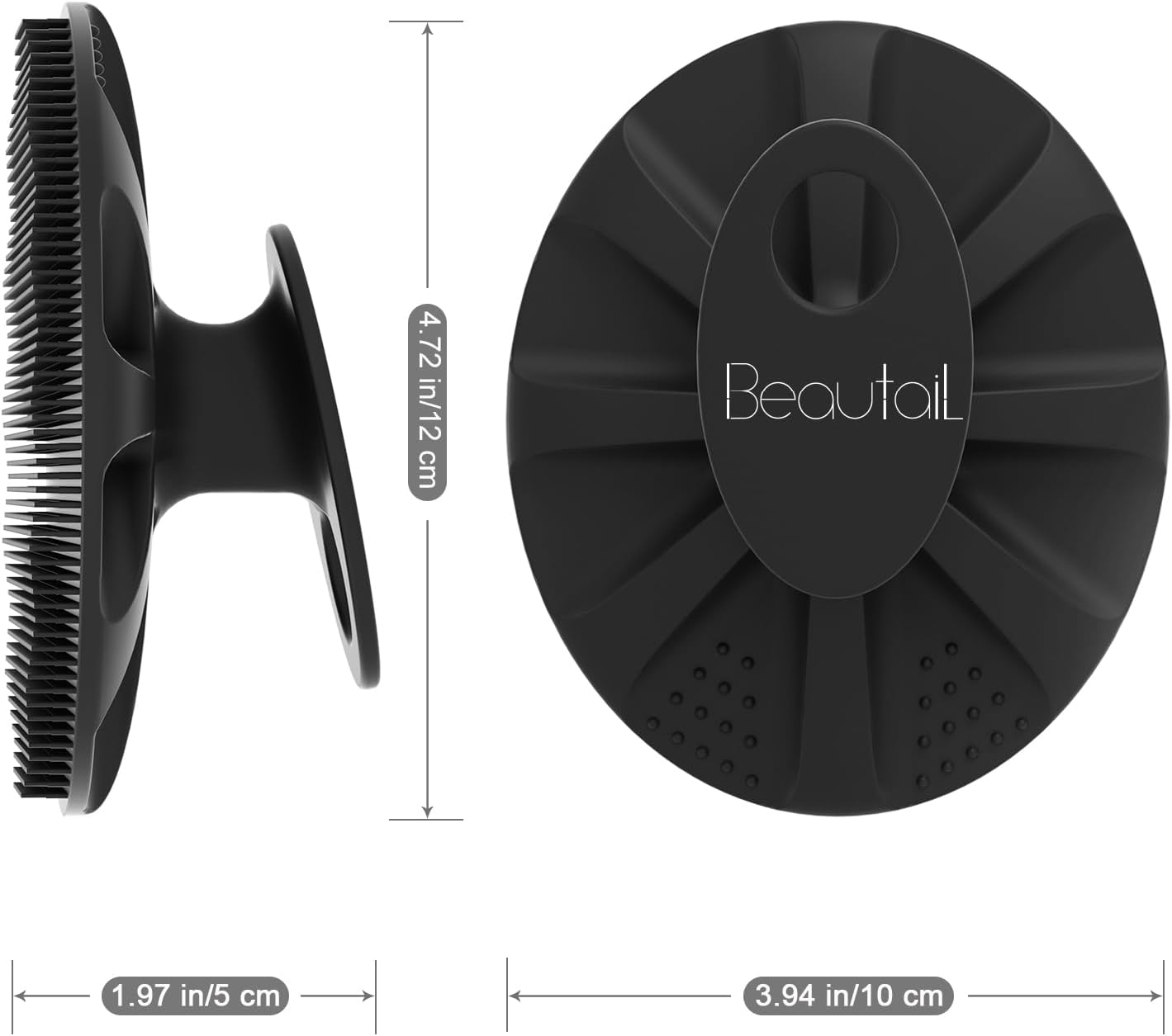 Detalle de BEAUTAIL Silicone Body Scrubber 2 Pack: Gentle, Hygienic Exfoliation for All Skin Types